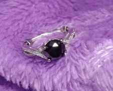 2 CT. T.W. Black and White Diamond Twist Bridal Set in 14K White Gold