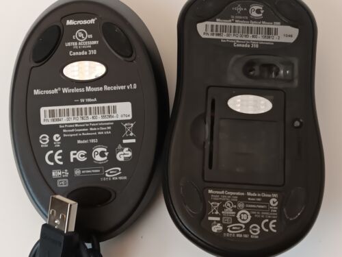 Microsoft Wireless Optical Mouse 2000 With Receiver Model #1067 TESTED - Picture 2 of 2