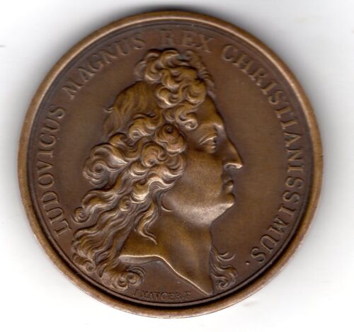 Médaille LOUIS XIV LE ROI SOLEIL Strasbourg fortifiée 1683 MAVGER - Bild 1 von 2