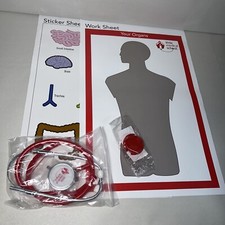 Little Medical School Children's Working Stethoscope with ID Tag  Stickers