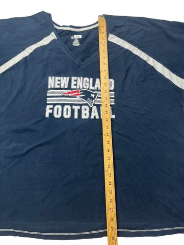 New England Patriots NFL Women's Plus 4X Short Sleeve Knit Top Shirt - Picture 6 of 23