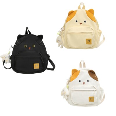 Womens Cartoon Cats Backpack Student Backpack Travel Backpack Small Backpack