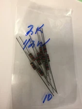 2K  OHM 1/2 WATT CARBON  COMPOSITION RESISTOR 10 PCS NOS