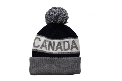 Blue TOQUE Hat With BRIM \u0026 POM POM 