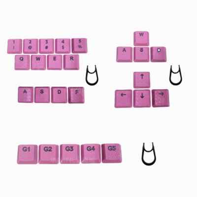 Pink textured keycaps G1-G5 WASD Arrow Keys for Logitech G813 G815 G913 G915 TKL