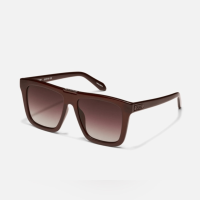 NWT QUAY Prescription Sunglasses Name Drop” Chocolate Frame 