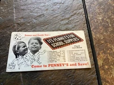 Vintage J.C. Penney's "Sunny and Sandy" School Supply Blotter