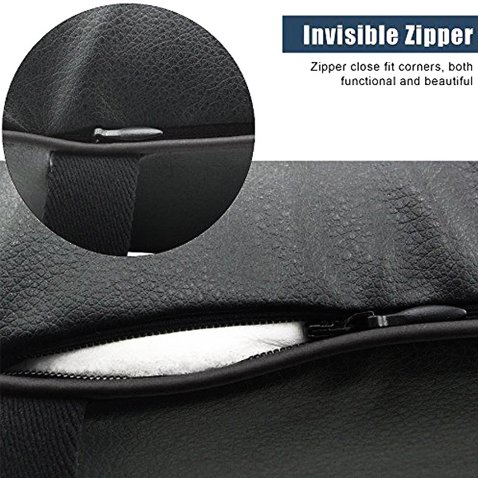 Black Auto Car SUV Armrest Box Mats Console Pad Liner Cushion Cover PU Leather Foto 4 de 4