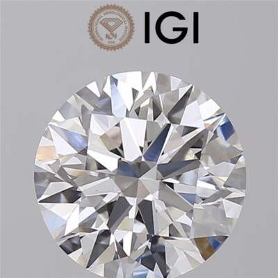 Round cut IGI Certified Ct VS1 Clarity E Color Loose Diamond