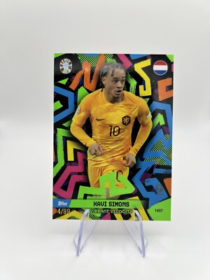 Topps Total Football Vibrant Velocity Xavi Simons Netherlands /99 FIRST EDITION
