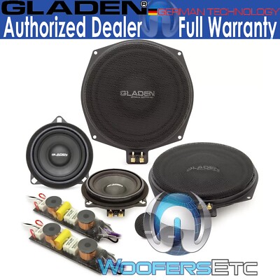 GLADEN ONE 201 BMW 8'' 4'' 3-WAY COMPONENT SPEAKERS SILK TWEETERS CROSSOVERS NEW