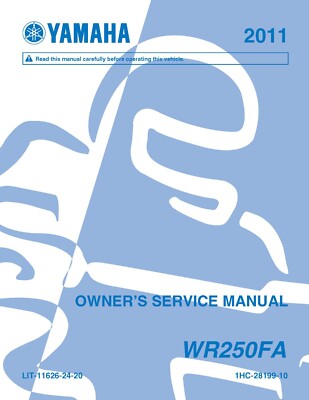 ⭐️超レア品！YAMAHA WR250F(W)オーナーズサービスマニュアル YAMAHA WR250F OWNER 2000-2024 SERVICE MANUAL | eBay