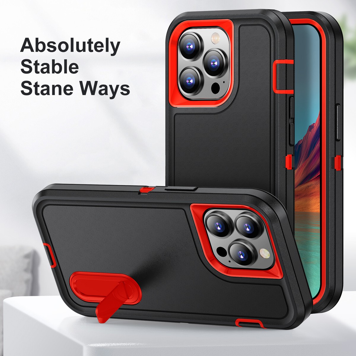 JUESHITUO 3 In 1 Cover Per IPhone 16 Pro, 1 Cover Con 2 Di Film Per Cellulari, S - Foto 11