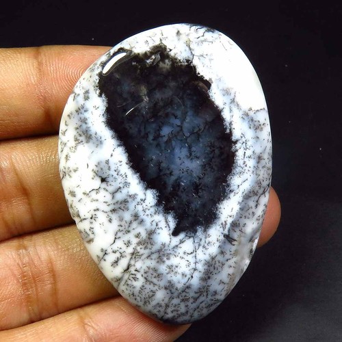 White Dendrite Opal Cabochon 37-90 Cts Mix Shape Natural Dendrite Gemstone DP-B - Picture 42 of 44