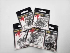 Matzuo Straight Eye #1 Circle Fish Hooks  125 pcs 5 packs