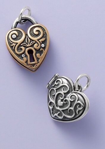 Charm lucchetto Verona James Avery in argento sterling e bronzo ritirato - Foto 14 di 18