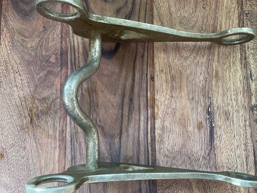 Renalde Alluminio Cavallo Porta Bambota Punta 5" Bocca Cuore Tagliato Piana Concho USATO - Foto 11 di 12