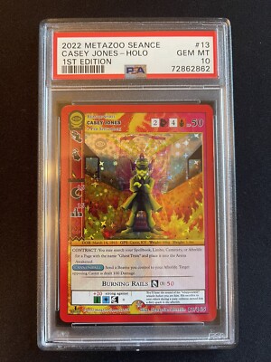 MetaZoo CASEY JONES Seance 1st Edition Full Holo Card 13/165 - PSA