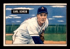 1951 Bowman Baseball #83 Carl Scheib VG/EX *h1 (Trimmed)