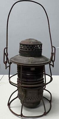 1925 Armspear Mfg Co.Railroad RR Lantern New York Red Globe 1925 Armspear Mfg Co.Railroad RR Lantern New York Red Globe
