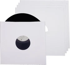 12 Inch Record Inner Sleeves, 20 Pack Heavyweight White Kraft Paper Vinyl Protec