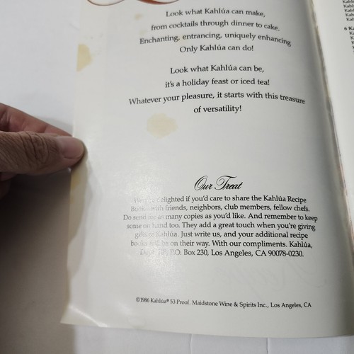 Kahlua Recipe Book 1986 Cookbook Color Paperback Booklet Drinks Bartender - Imagen 9 de 9