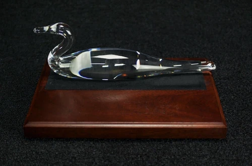 Steuben Crystal Paperweight Shorebird Vintage Art Glass Signed