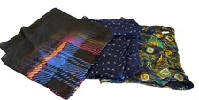 Lot Of 3 Neck Light Weight Scarf Bundle Two Infinity And One Handkerchief Cut