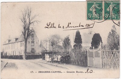 E0553 ZEGGERS CAPPEL - SCHOOLCHILDREN LE LOND DE LA GRANDE ROAD - ANIME MAP