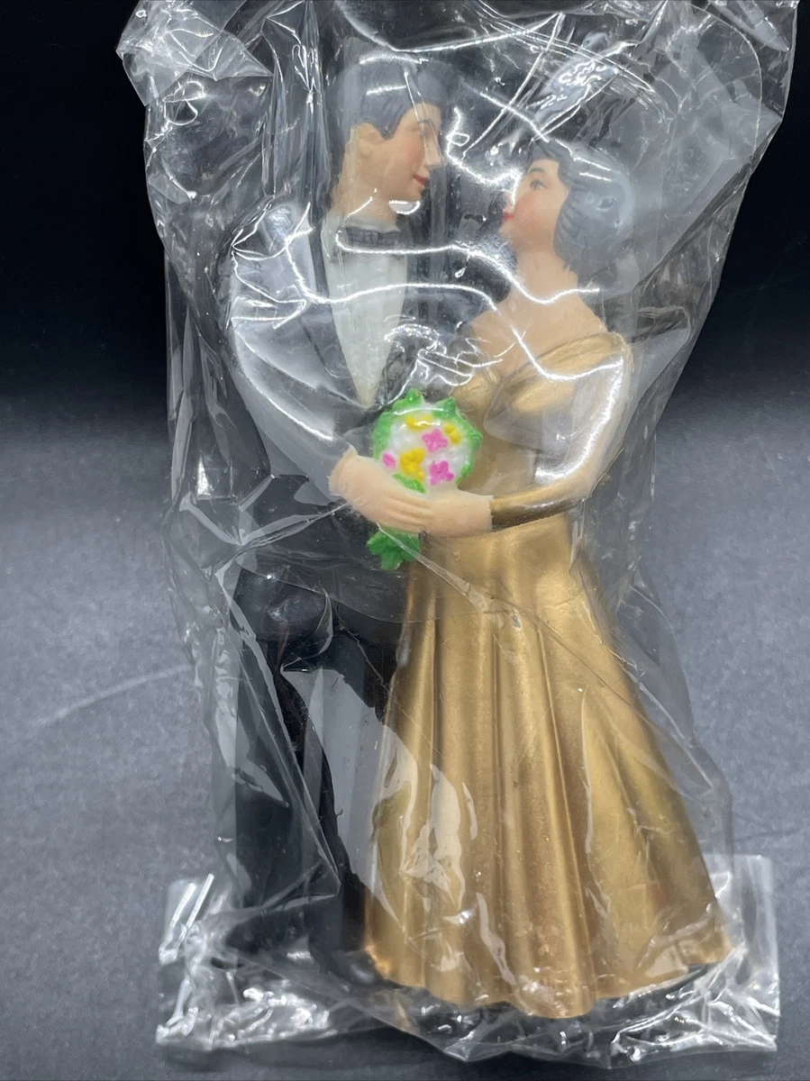 Topper Per Torta Matrimonio In Resina, Coppia Afroamericana Sposi Che Ballano, Figurina 16 Cm Per Decorazioni Anniversario