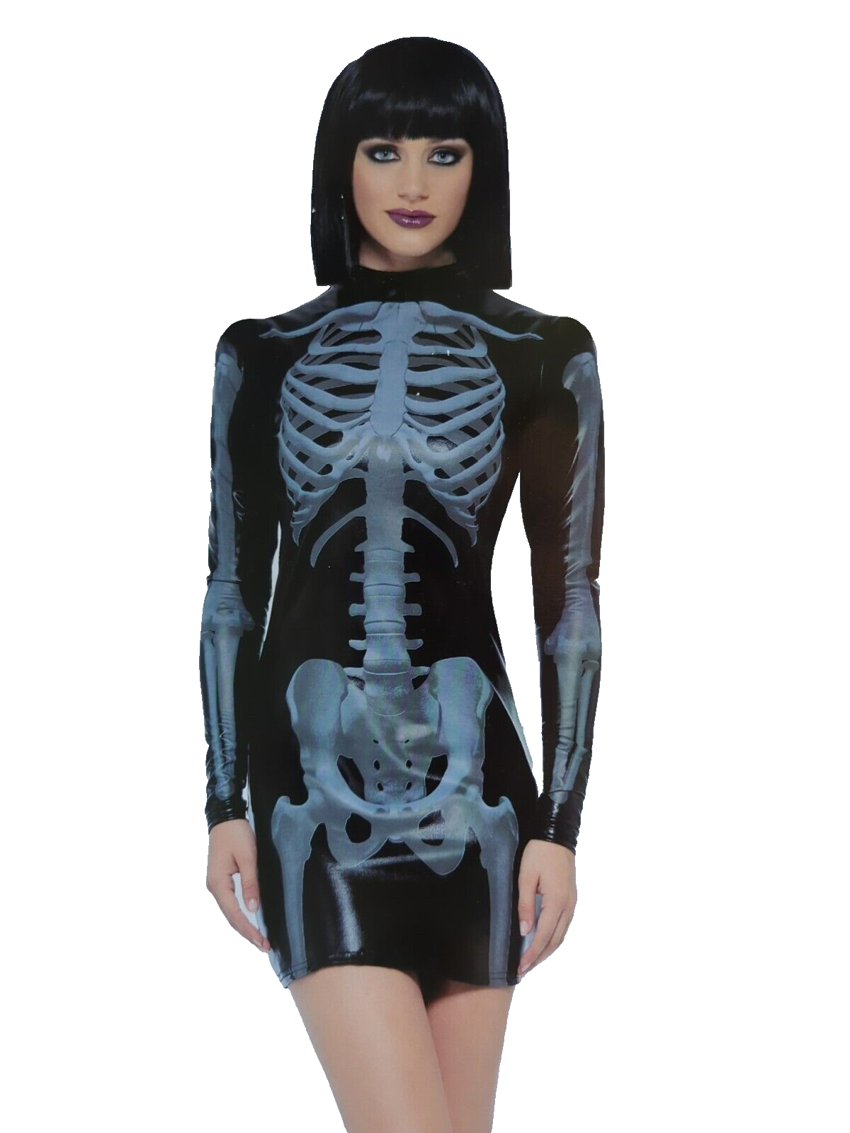 Miss Whiplash Skeleton Costume Medium Halloween Outfit Fancy Dress Sexy Ladies M