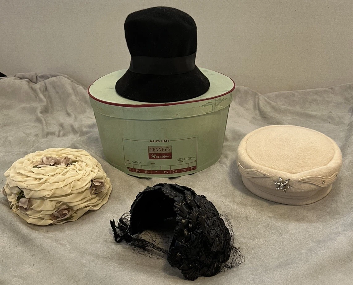 Multi-Color Original 1940s Vintage Hats for Women for sale  display picture 2