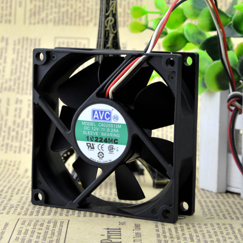 1PCS AVC C8025S12M Computer Cooling Case Fan Desktop DC 12V-0.25A Sleeve Bearing - Picture 3 of 3