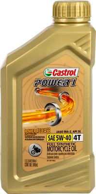 Castrol Power 1 Racing 4T Motorcycle Oil 1 qt 5W40 6113