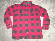 Tommy Bahama Boys M 7-8 Flannel Sherpa Lined Buffalo Plaid Shacket Shirt Jacket
