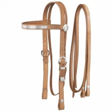 JT International Draft/Large Horse Silver Show Headstall and Reins