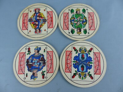 Lot 4 SOUS BOCK old PLAYING CARDS beer mats bierviltje beer deck C63