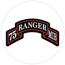 75th Ranger MIB Bumper Sticker Military Vinyl Soldier Decal 5"