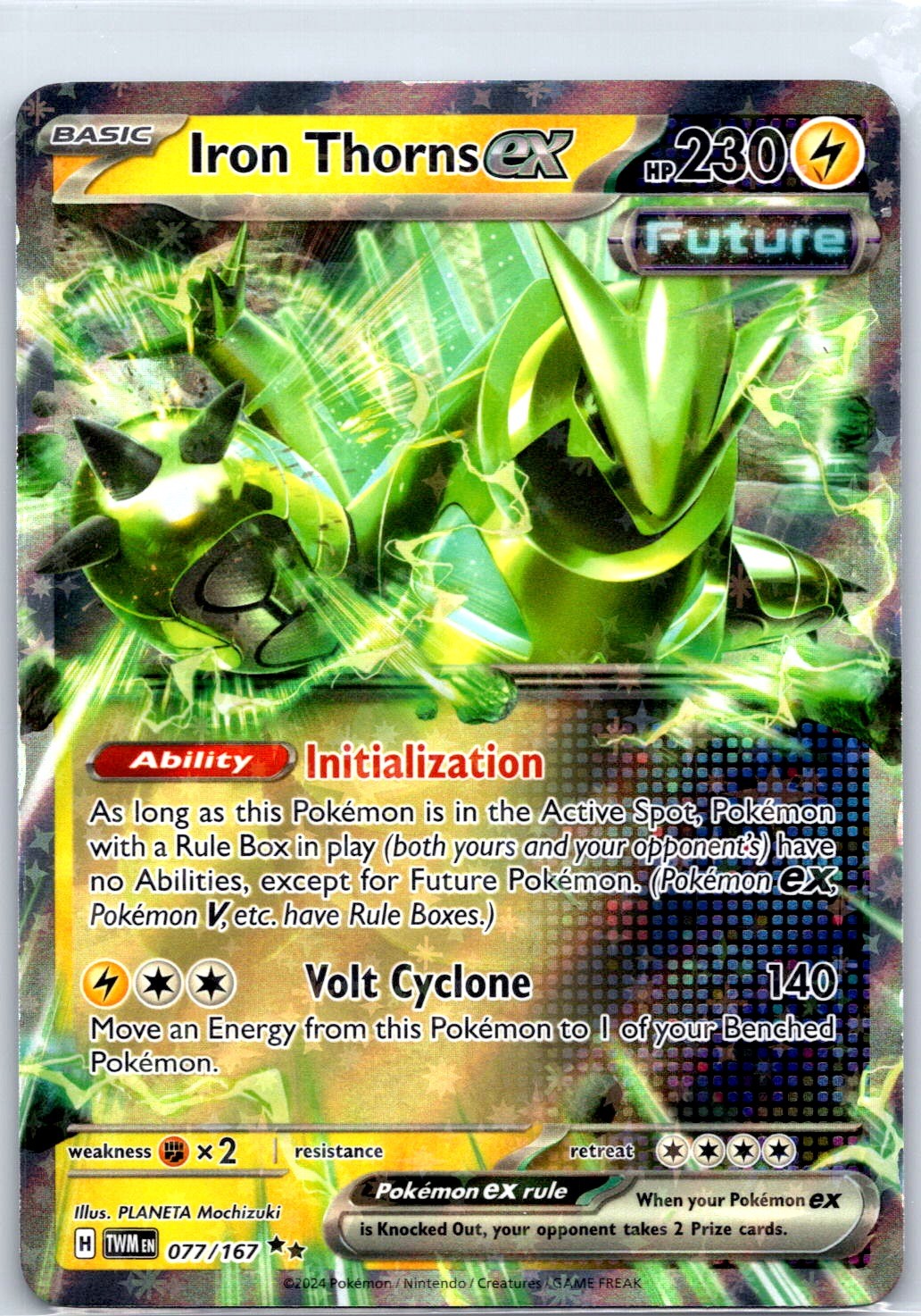 Iron Thorns ex Double Rare SV06: Twilight Masquerade 077/167 NM