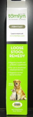 Tomlyn Loose Stool Remedy Gel for Dogs & Cats 15 mL Exp. 08/2026+
