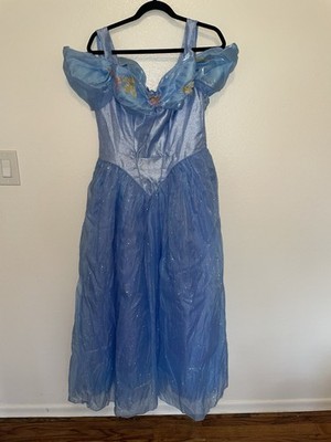 Disney Cinderella Adult Women s Costume Dress, Blue, Size L