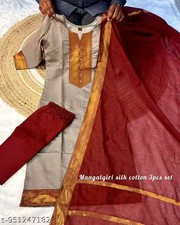Traditional South Indian Style Kurta Set Festive And Partywear onam kurti set