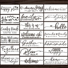Welcome Stencils For Wood Signs Family Words Reusable Painting Templates