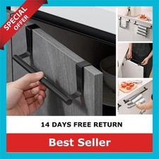 Over Cabinet Towel Rack Stainless Steel Hanging Bathroom Organizer