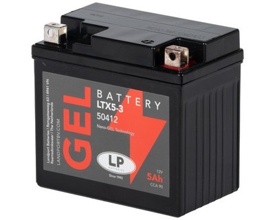 Batterie LANDPORT LTX5-3 Gel 12V 4Ah passt für YT4A-3, YTX5L-B, YTX4L-BS, YB4L-B
