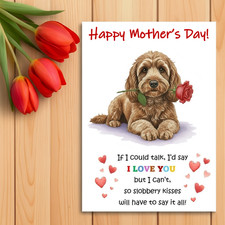 Cockapoo – Cockerpoo Mother’s Day Card from the dog. Dog Mothers Card
