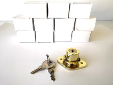 Cabinet Drawer Locks w/Keys 12pc set Brass Plated Key Code 831  B13