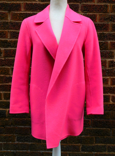 Theory Sileena Winsome Pink Wool & Cashmere Blend Jacket Coat Size Small