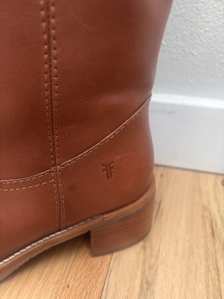 Frye Women's Cognac Brown Leather Camryn Pull On Leather Boots New Size 9M - Image 2 of 4