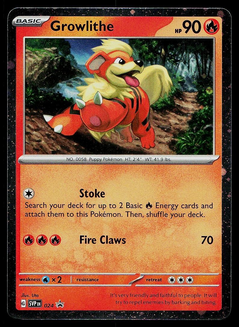 Pokemon Card Scarlet & Violet Growlithe 024 Cosmos Holo Promo